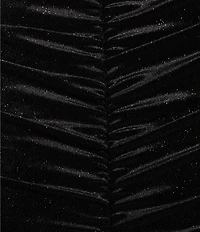 Jump Short Sleeve Square Neck Glitter Velvet Ruched Dress
