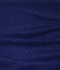 Jump Sleeveless Glitter Spaghetti Rhinestone Strap Drape Bodice Gown