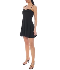 Jump Sleeveless Scuba Crepe Front Bow Mini Dress