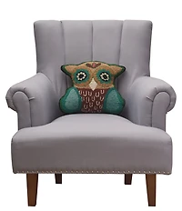 Jungalow Hootie Hooked Wool Shaped Pillow