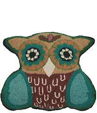 Jungalow Hootie Hooked Wool Shaped Pillow