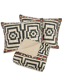Jungalow Hypnotic Geometric Greek Key Pattern Reversible Mini Quilt Set