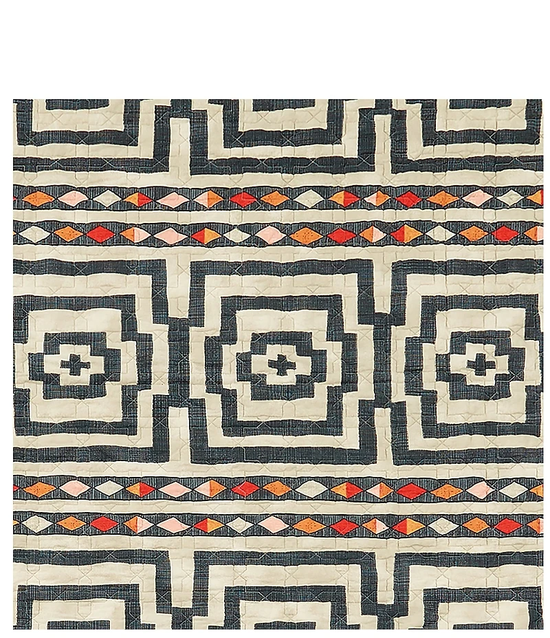 Jungalow Hypnotic Geometric Greek Key Pattern Reversible Mini Quilt Set