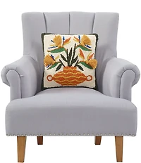 Jungalow Strelitzia Hooked Wool Tassel Pillow