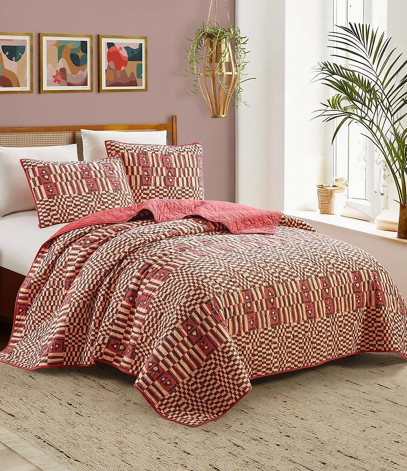 Jungalow Verona Geometric Reversible Cotton Quilt Mini Set