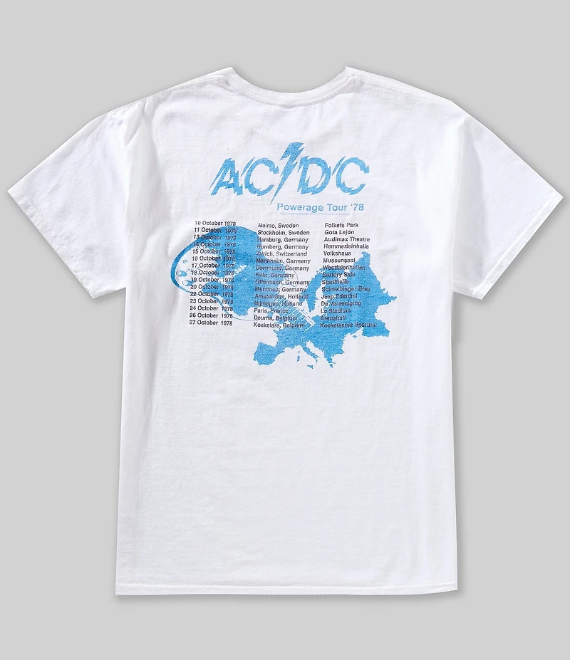 Junk Food ACDC Euro Tour '78 Short Sleeve T-Shirt