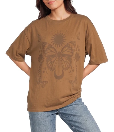 Junk Food Butterfly Short Sleeve Oversized Tee