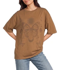 Junk Food Butterfly Short Sleeve Oversized Tee