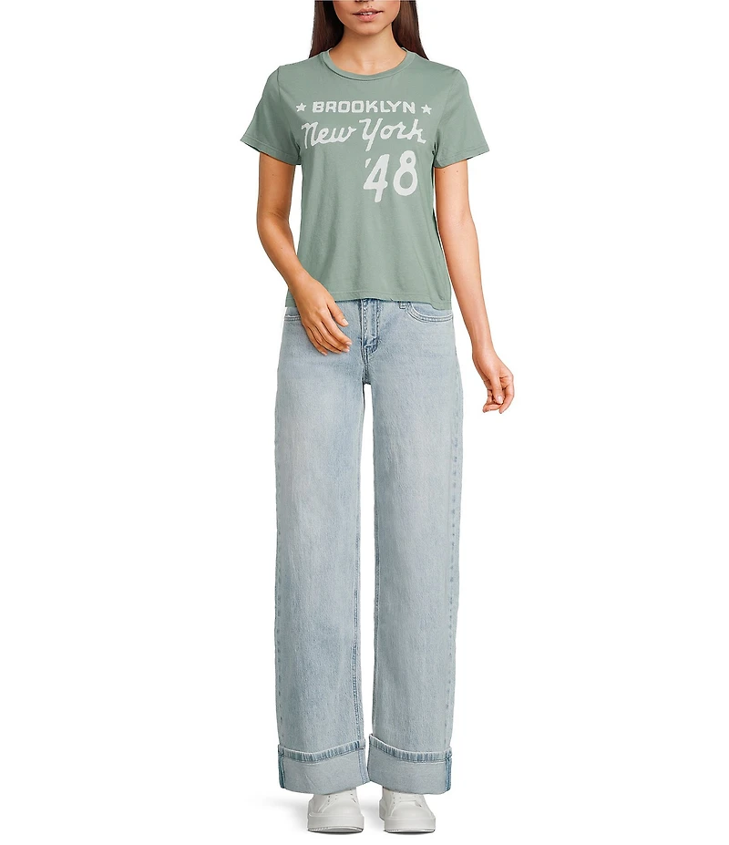 Junk Food Crewneck Short Sleeve Brooklyn New York '48 Baby Tee