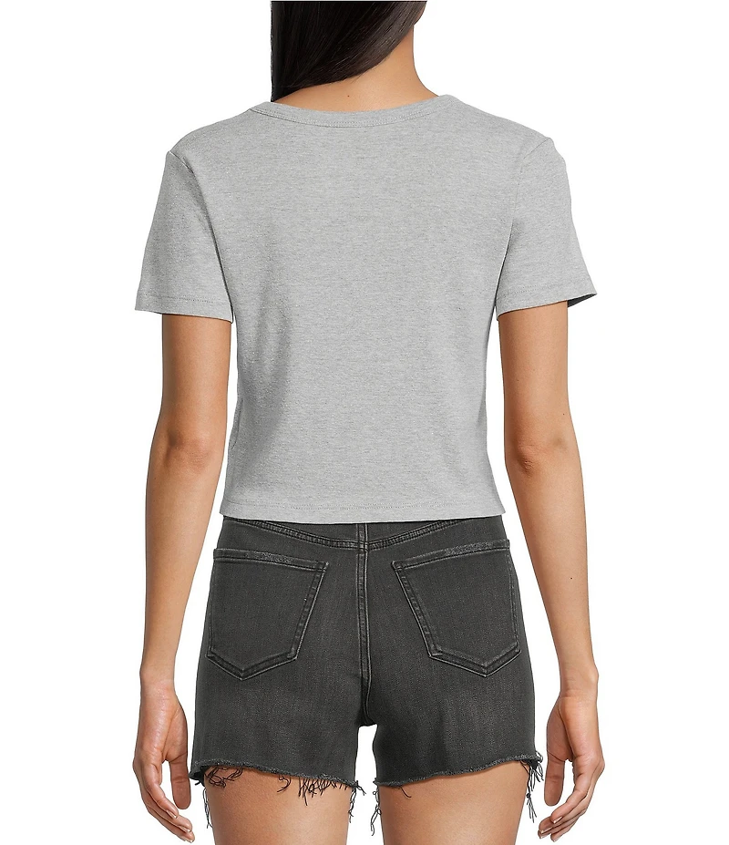 Junk Food Diet Coke Heart Short Sleeve Cropped T-Shirt