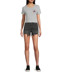 Junk Food Diet Coke Heart Short Sleeve Cropped T-Shirt