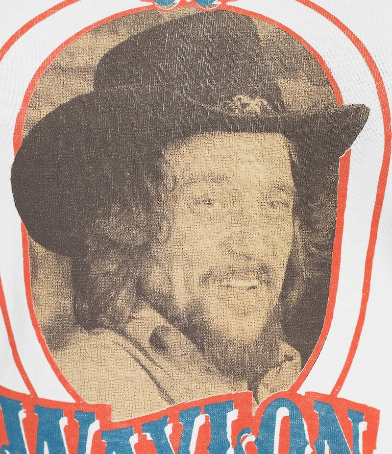 Junk Food Live In Concert Waylon Jennings Short Sleeve T-Shirt