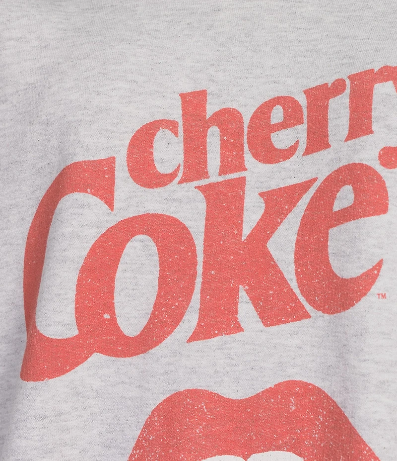 Junk Food Off The Shoulder Cherry Coke Long Sleeve Sweatshirt