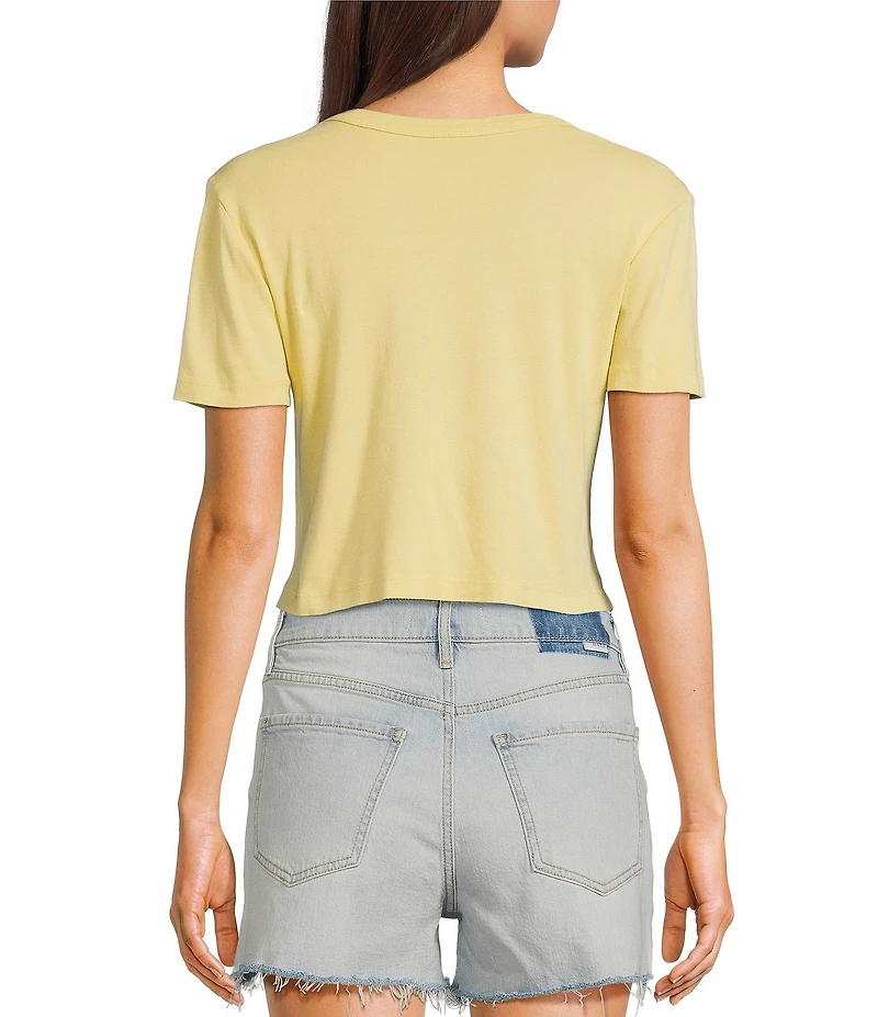 Junk Food Queen Short Sleeve Fitted Cropped Baby T-Shirt