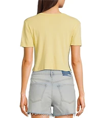 Junk Food Queen Short Sleeve Fitted Cropped Baby T-Shirt