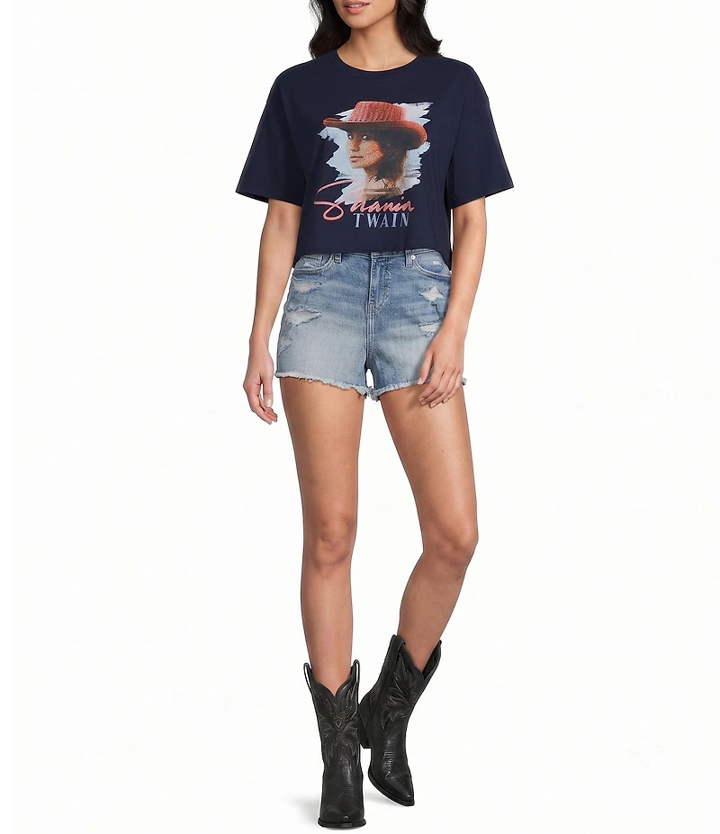 Junk Food Shania Twain Short Sleeve Cropped Tee
