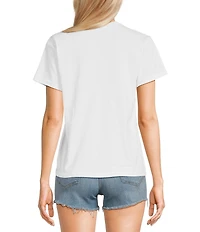 Junk Food Short Sleeve Crewneck Warped Smileys Fitted T-Shirt