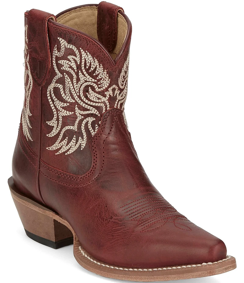 Justin Boots Isabella Leather Western Booties