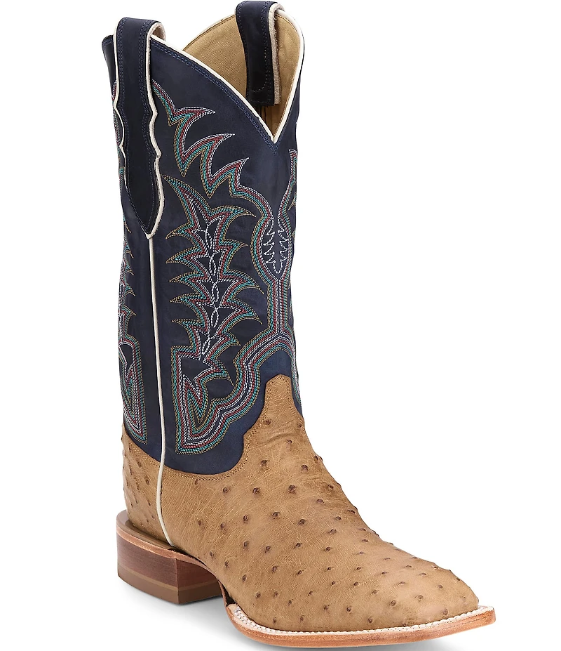 Justin Boots Men's Chisolm 13#double; Full Quill Ostrich Western Boots
