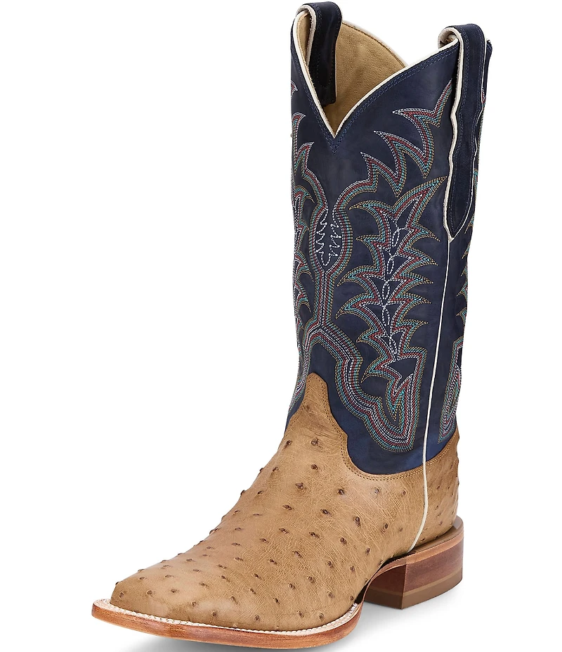 Justin Boots Men's Chisolm 13#double; Full Quill Ostrich Western Boots