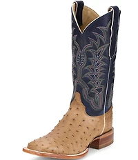 Justin Boots Men's Chisolm 13#double; Full Quill Ostrich Western Boots