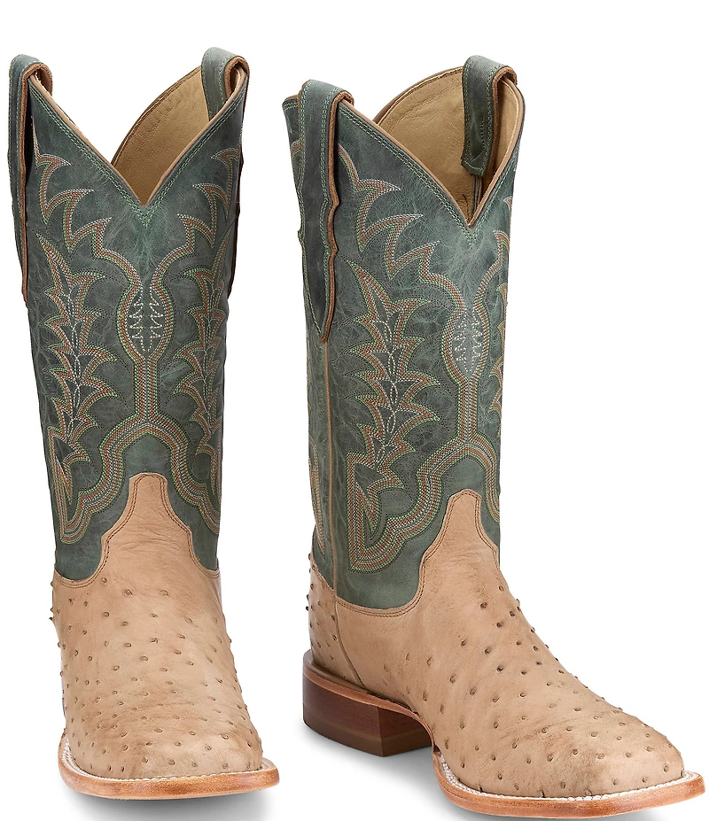 Justin Boots Men's Chisolm 13#double; Full Quill Ostrich Western Boots