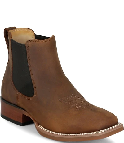 Justin Boots Men's Crazy Buck Leather Western Chelsea Booties