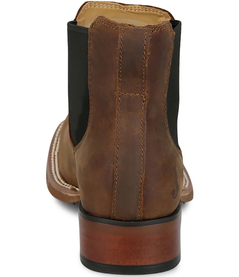Justin Boots Men's Crazy Buck Leather Western Chelsea Booties