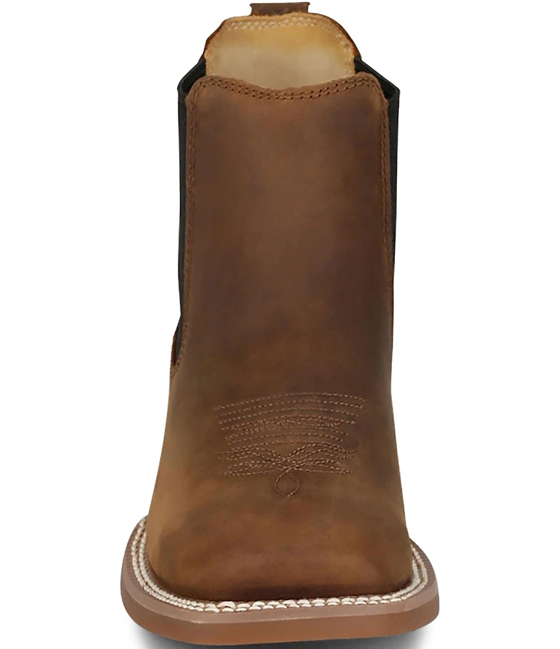 Justin Boots Men's Crazy Buck Leather Western Chelsea Booties