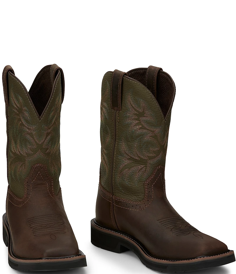 Justin Boots Men's Driller 11#double; Soft Toe Work Boots