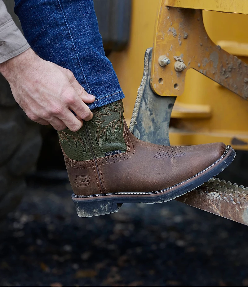 Justin Boots Men's Driller Steel Toe Work Boots