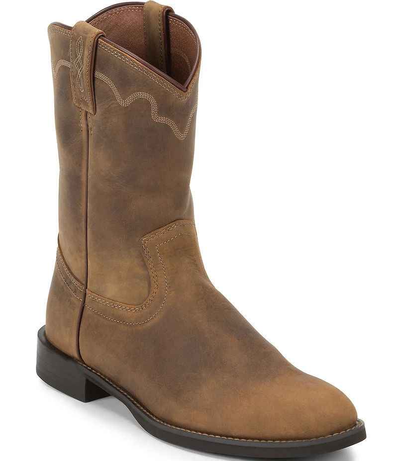 Justin Boots Men's Jeb 10#double; Western Roper Leather Boots