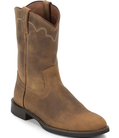 Justin Boots Men's Jeb 10#double; Western Roper Leather Boots