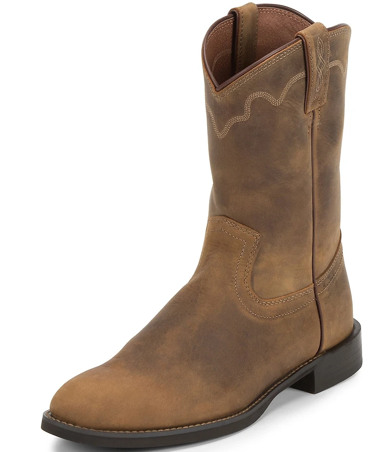 Justin Boots Men's Jeb 10#double; Western Roper Leather Boots