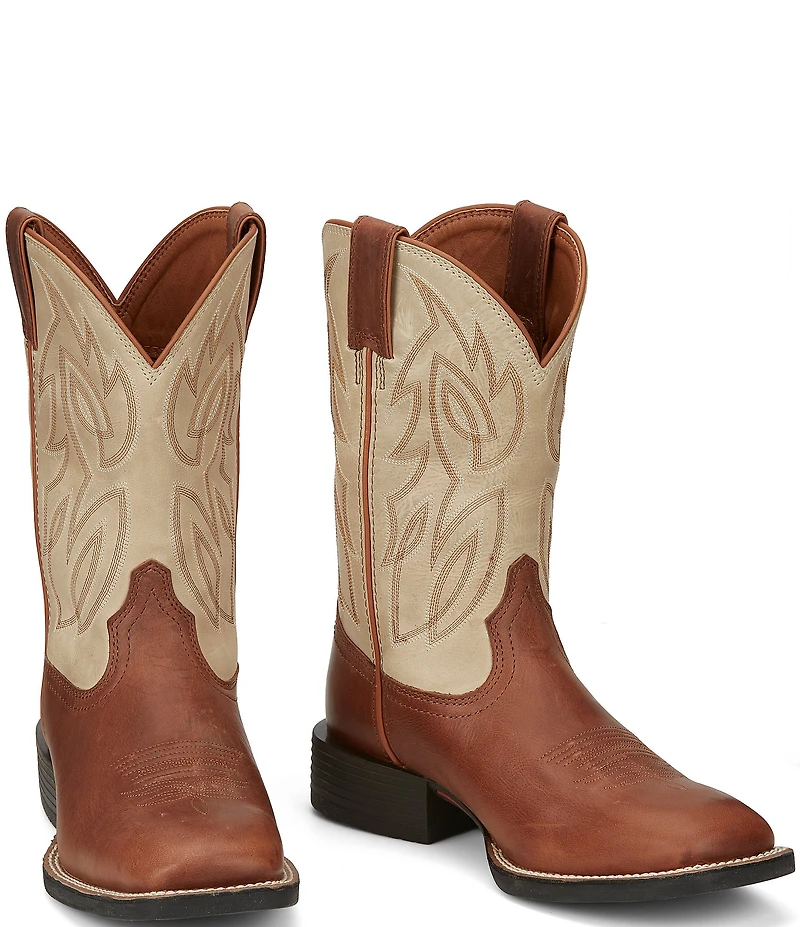 Justin Boots Men's Leather Canter Square Toe Western Boots