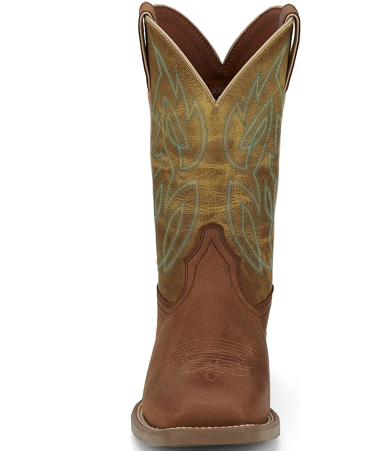 Justin Boots Men's Leather Canter Square Toe Western Boots