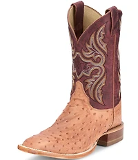 Justin Boots Men's Moseley 11#double; Full Quill Ostrich Western Boots