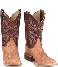Justin Boots Men's Moseley 11#double; Full Quill Ostrich Western Boots