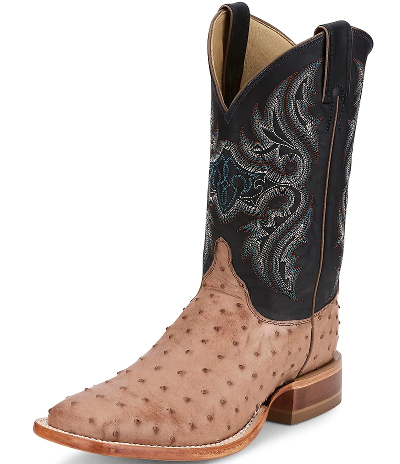 Justin Boots Men's Moseley 11#double; Full Quill Ostrich Western Boots