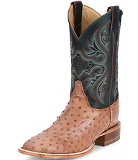 Justin Boots Men's Moseley 11#double; Full Quill Ostrich Western Boots