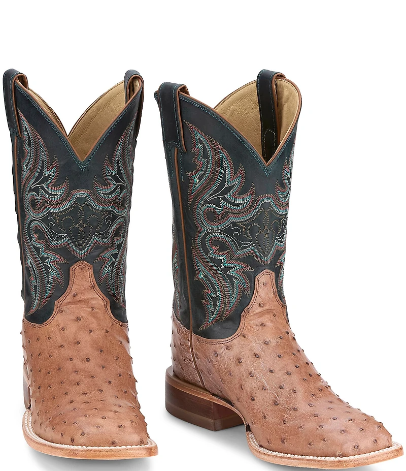 Justin Boots Men's Moseley 11#double; Full Quill Ostrich Western Boots