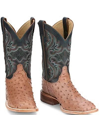 Justin Boots Men's Moseley 11#double; Full Quill Ostrich Western Boots