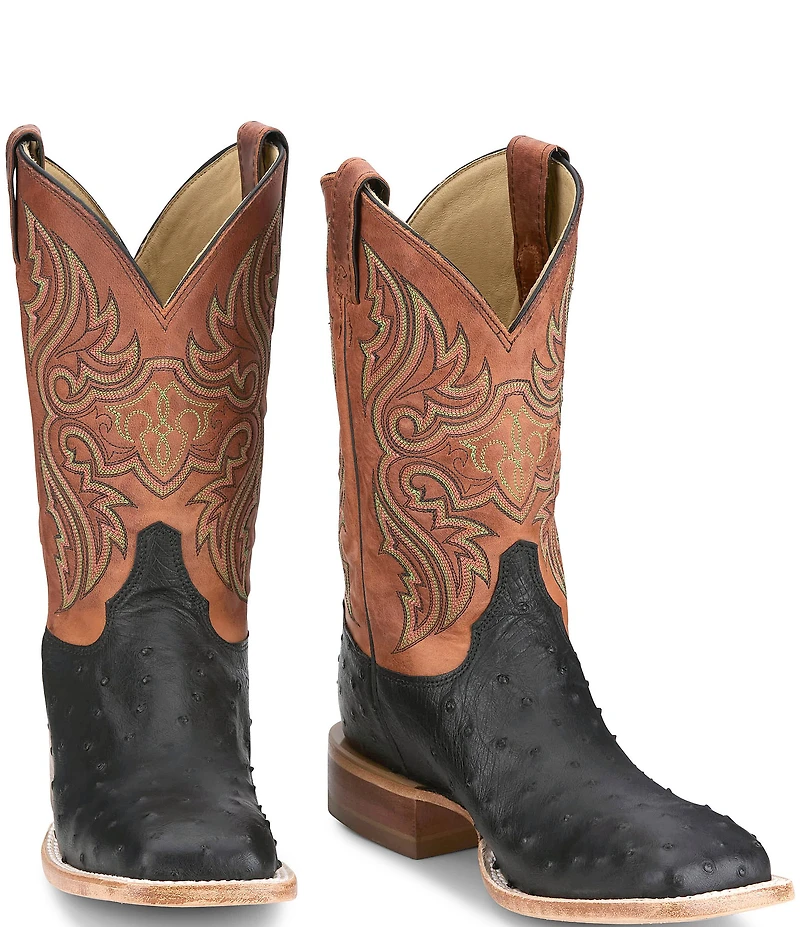 Justin Boots Men's Moseley 11#double; Full Quill Ostrich Western Boots