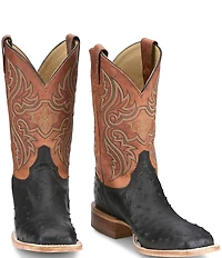 Justin Boots Men's Moseley 11#double; Full Quill Ostrich Western Boots
