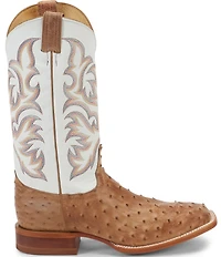 Justin Boots Men's Pascoe 13#double; Full Ostrich Quill Western Boots