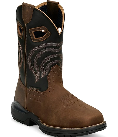 Justin Boots Men's Slickline 11#double; Nano Composite Toe Waterproof Western Boots