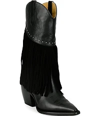 Justin Boots Reba Nell Fringe Tall Western Boots