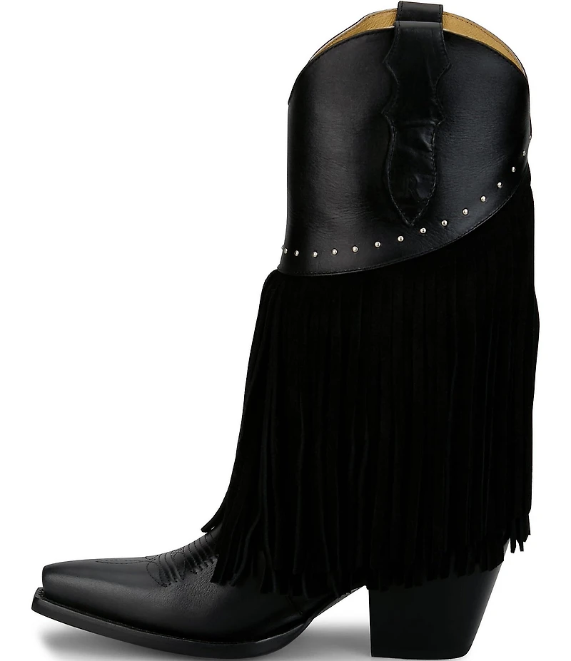 Justin Boots Reba Nell Fringe Tall Western Boots