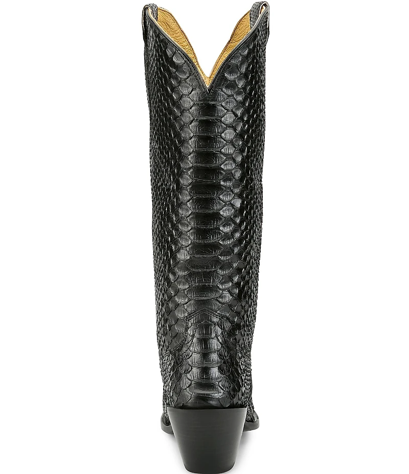Justin Boots Reba Queen Python Leather Western Boots