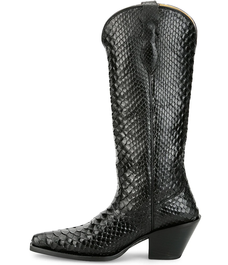Justin Boots Reba Queen Python Leather Western Boots